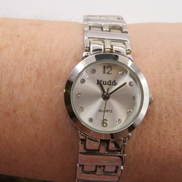 Mudd Accessories - Mudd Watch Ladies SIlver Tone Rhinestones